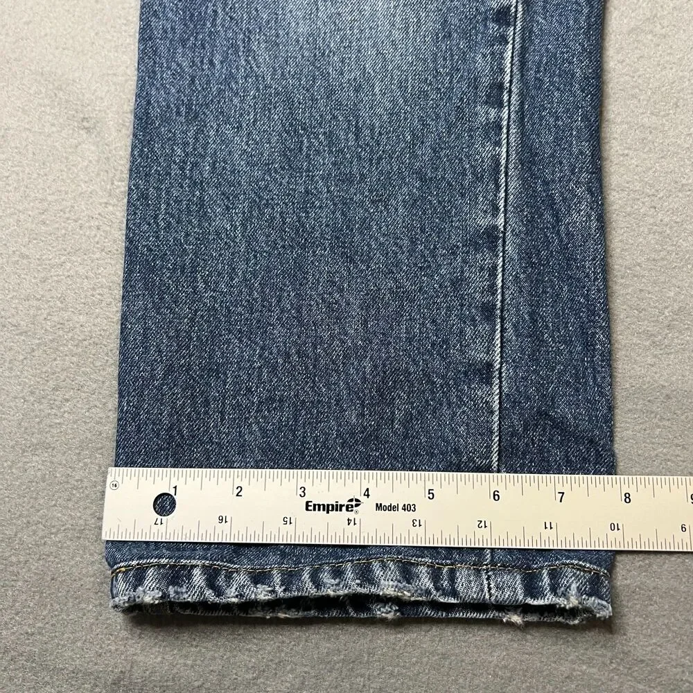 Levis 511 Jeans Men's 38 X 30 Blue Denim Medium Wash Straight Leg Distressed